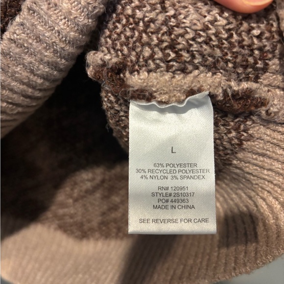 Pink Rose Brown and Tan Knit Sweater Vest - Picture 3 of 4